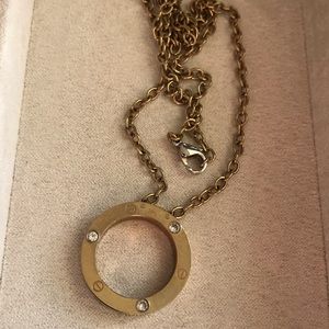 Circle Necklace with stones